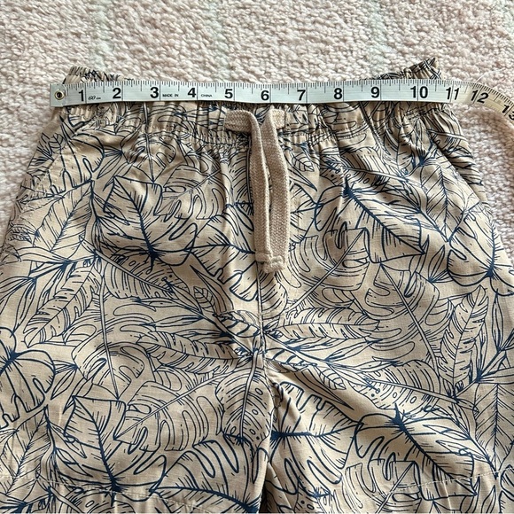 NWOT Tommy Bahama Cotton Shorts Pull-on Tropical Leaf Print Size 5/6 Navy Tan - Picture 5 of 10
